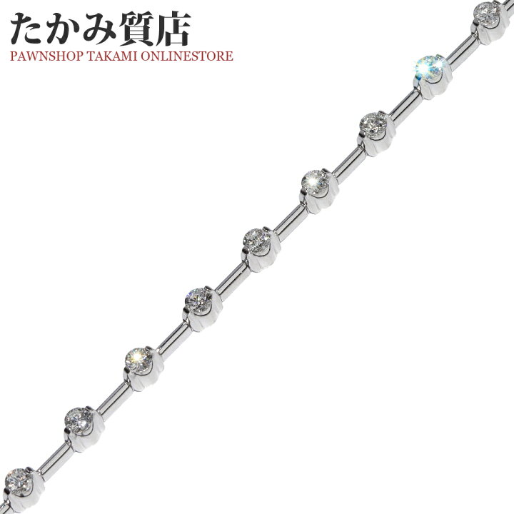 楽天市場】デビアス ブレスレット K18WG ダイヤ1.25ct LINE 