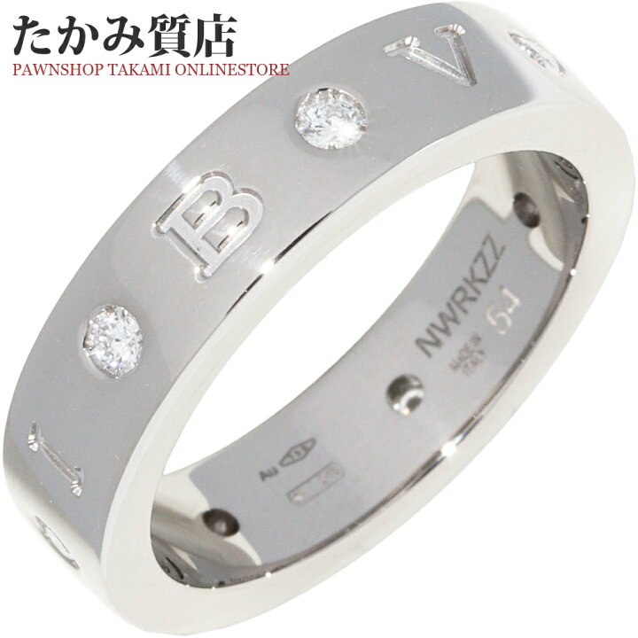 楽天市場】ブルガリ 指輪 K18WG ダイヤ7P(0.20ct) ローマンソルベ  
