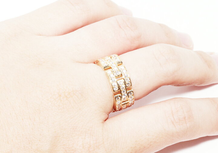 楽天市場】カルティエ 指輪 K18YG ダイヤ90P(1.37ct) マイヨン  