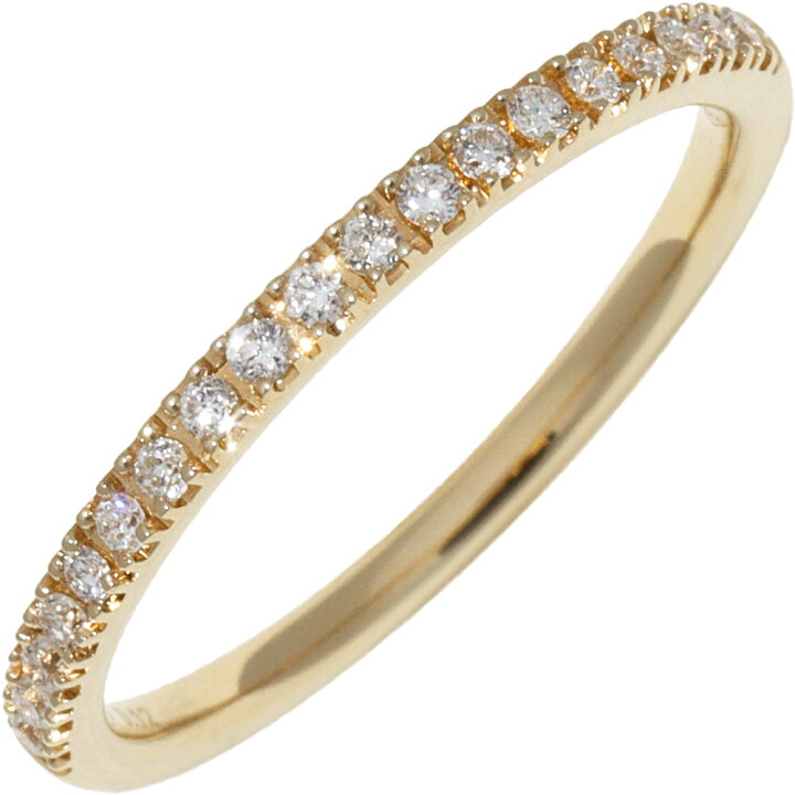 楽天市場】ベルシオラ 指輪 K18YG ダイヤ0.12ct ハーフエタニティ 