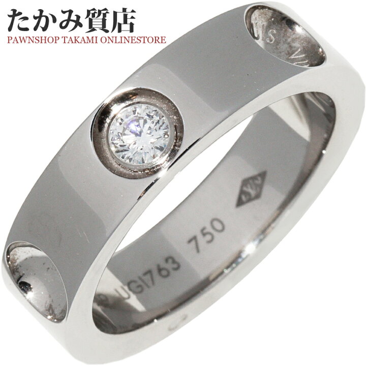 楽天市場】ルイヴィトン 指輪 K18WG ダイヤ1P プティットバーグ アン  