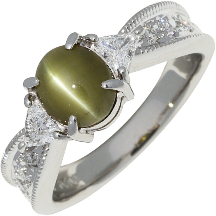 楽天市場】指輪 Pt900 キャッツアイ(猫目石)1.49ct ダイヤ0.30ct 9.5号 