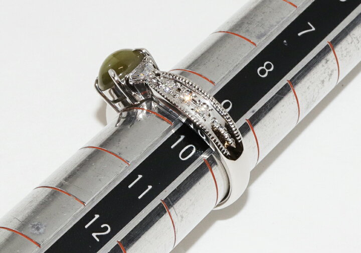 楽天市場】指輪 Pt900 キャッツアイ(猫目石)1.49ct ダイヤ0.30ct 9.5号 