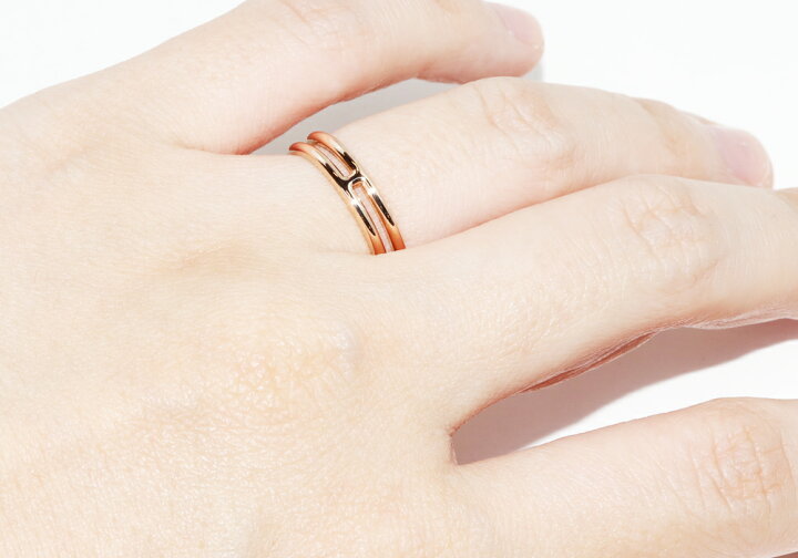 楽天市場】エルメス 指輪 K18PG アリアンヌリング H119836B 00050 #50  