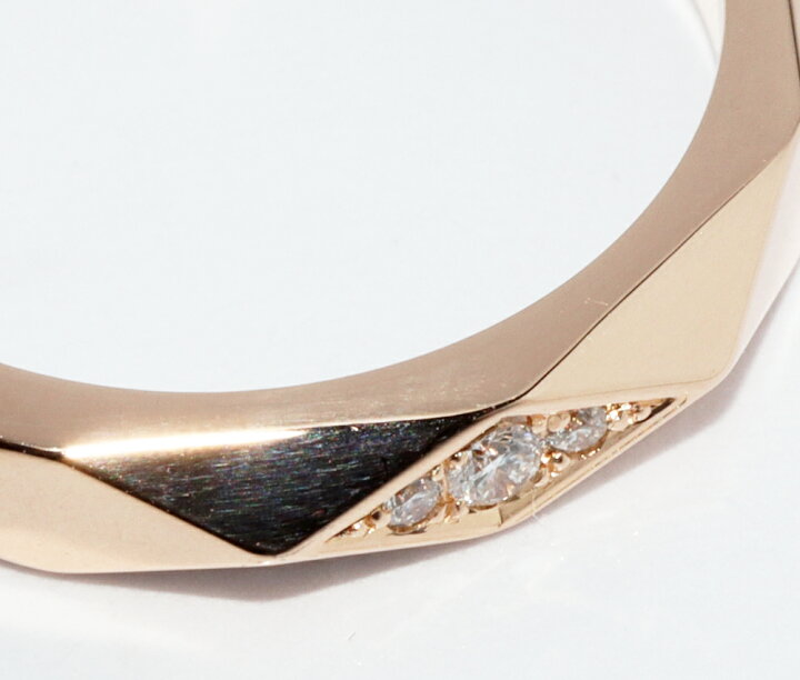 楽天市場】ブシュロン 指輪 K18PG ダイヤ3P(0.02ct) ファセットリング  