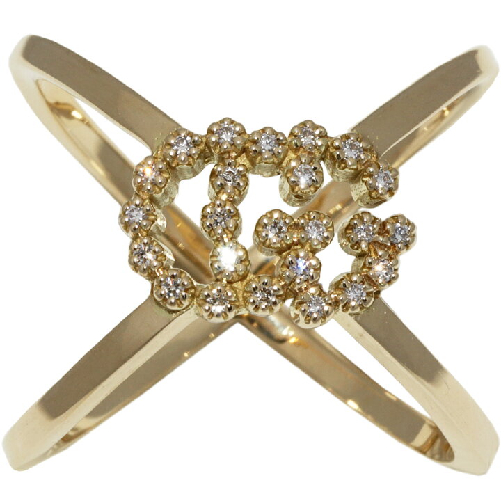 楽天市場】グッチ 指輪 K18YG ダイヤ24P GGランニング Xリング #9(約9  