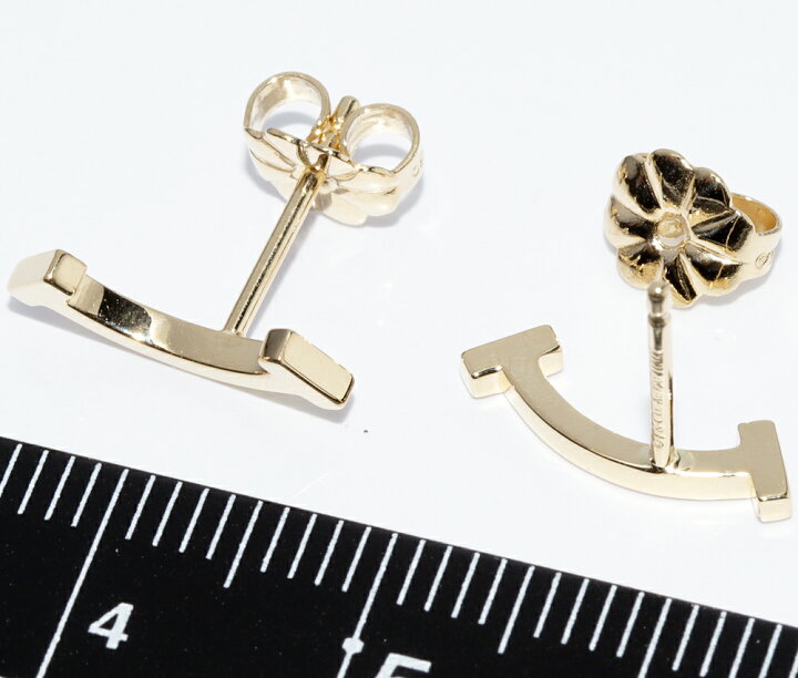 楽天市場】ティファニー ピアス K18YG Tスマイルピアス : たかみ質店 