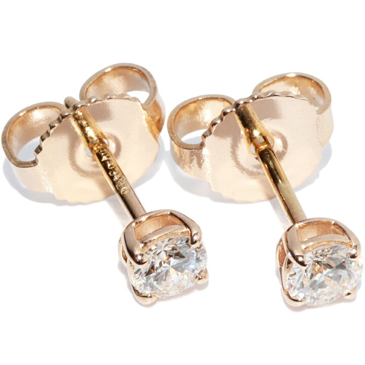 楽天市場】ティファニー ピアス K18PG ダイヤ0.22ct ソリティア  