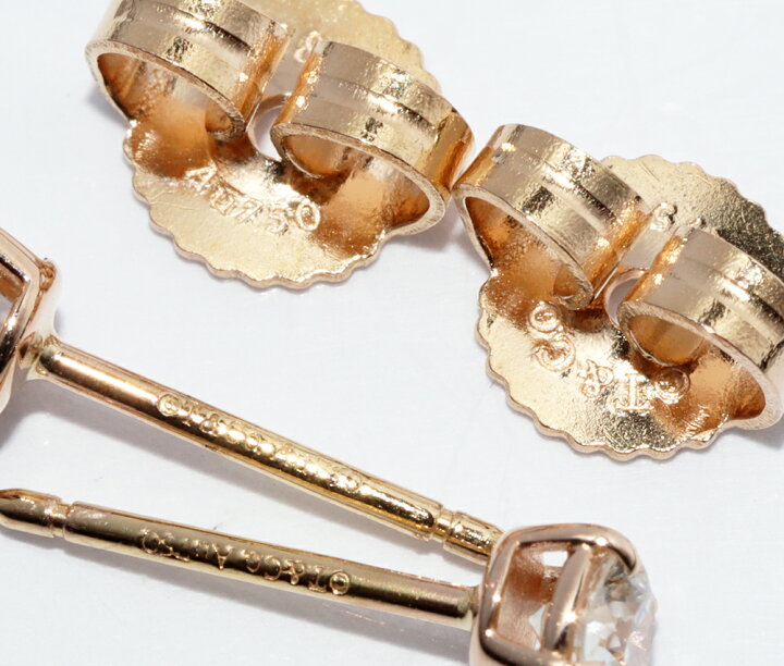 楽天市場】ティファニー ピアス K18PG ダイヤ0.22ct ソリティア 