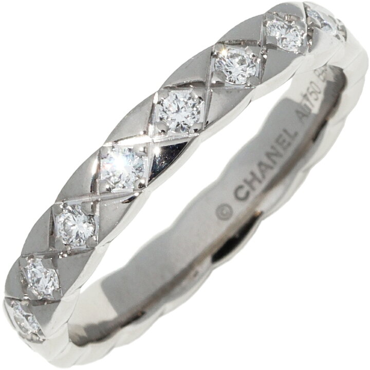 楽天市場】シャネル 指輪 K18WG ダイヤ0.34ct ココクラッシュリング 