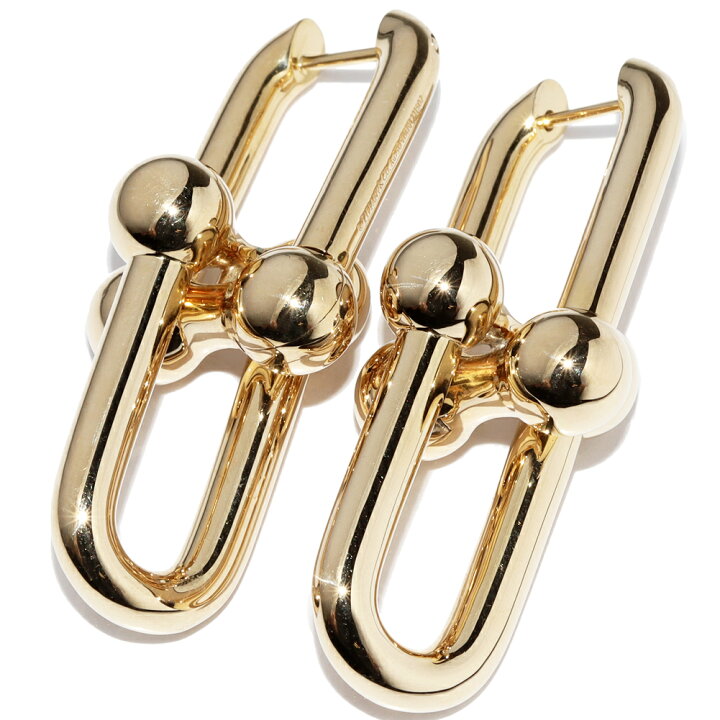 楽天市場】ティファニー ピアス K18YG ハードウェア エクストララージ  