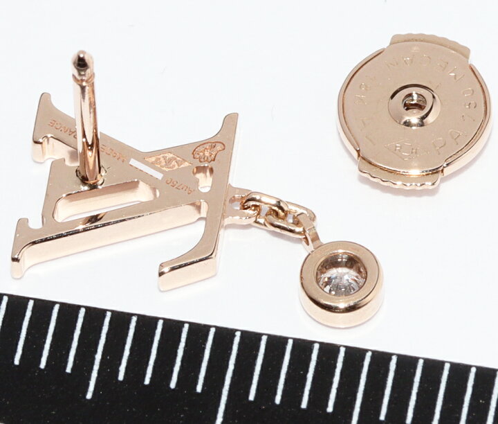 楽天市場】ルイヴィトン ピアス K18PG ダイヤ1P(0.03ct) イディール  