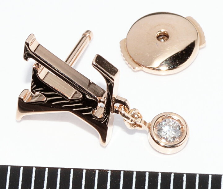 楽天市場】ルイヴィトン ピアス K18PG ダイヤ1P(0.03ct) イディール  