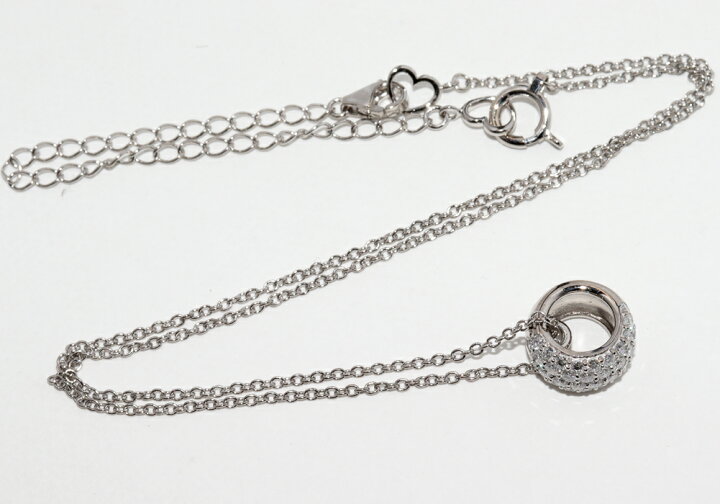 楽天市場】ポンテヴェキオ ペンダントネックレス K18WG ダイヤ0.72ct 