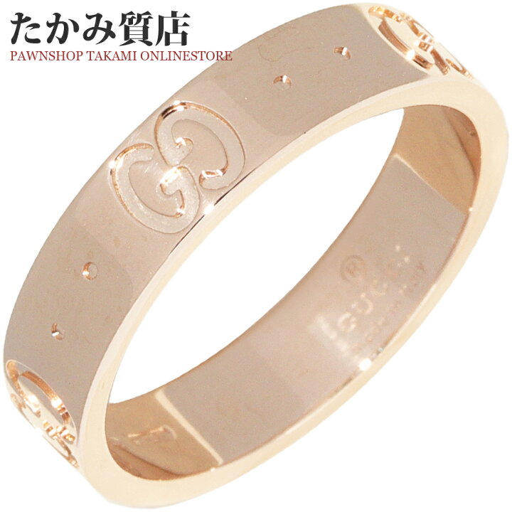 楽天市場】グッチ 指輪 K18PG アイコンリング #6(約6号) : たかみ質店  