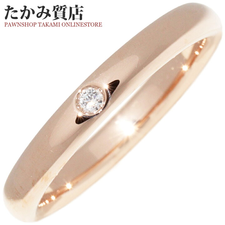 ティファニー K18PG ダイヤモンド リング スタッキングバンド  