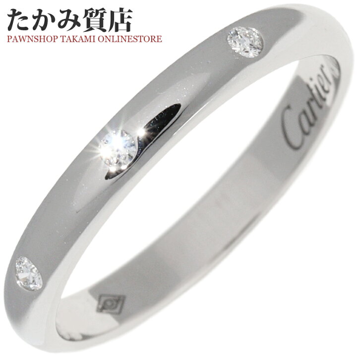 楽天市場】カルティエ 指輪 Pt950 ダイヤ3P(0.03ct) クラシック  