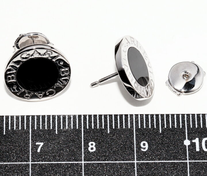 楽天市場】ブルガリ ピアス K18WG オニキス2P ブルガリブルガリピアス 