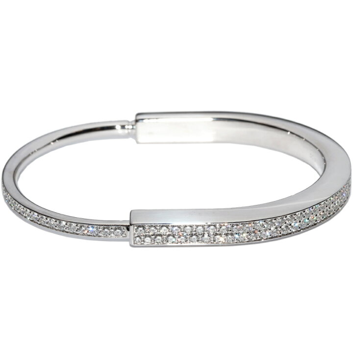 楽天市場】ティファニー ブレスレット バングル K18WG ダイヤ5.57ct  