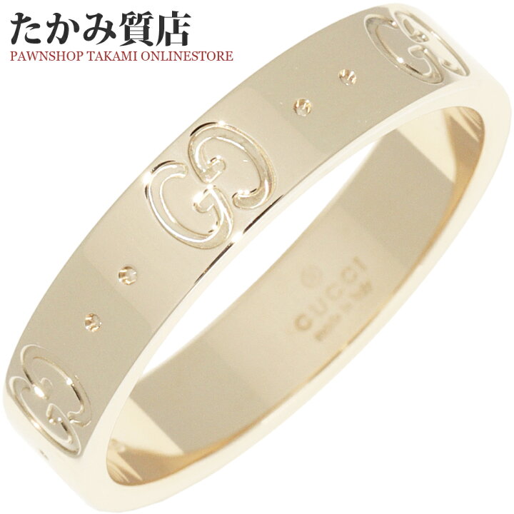 楽天市場】グッチ 指輪 K18YG アイコンリング #13(12.5号) : たかみ  