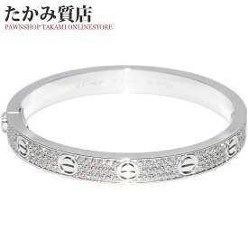 カルティエ バングル K18WG ダイヤ204P(約計1.99ct) ラブブレス フルパヴェダイヤ N67176 #16