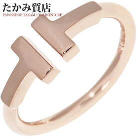 ティファニー 指輪 K18PG Tワイヤーリング 6号