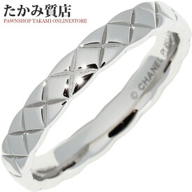 シャネル 指輪 Pt950 ココクラッシュリング ミディアムモデル J11116 #58(17.5号)