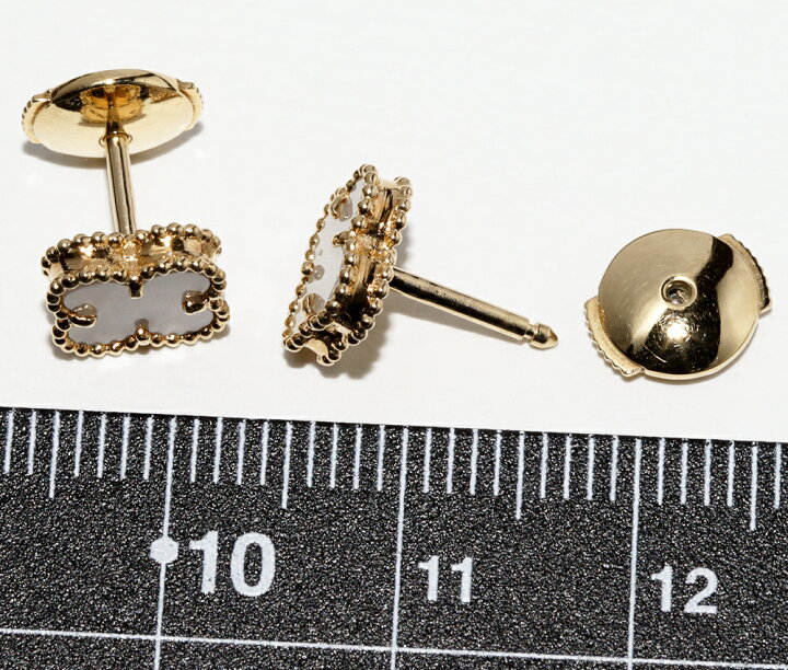 楽天市場】ヴァンクリーフ＆アーペル ピアス K18YG マザーオブパール2P  
