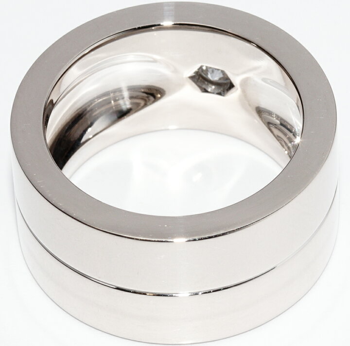 楽天市場】カルティエ 指輪 K18WG ダイヤ1P ハイラブリング #54(約14号  