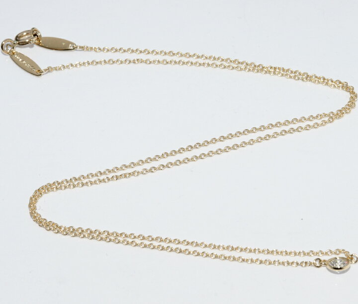 楽天市場】ティファニー ペンダントネックレス K18YG ダイヤ0.12ct 