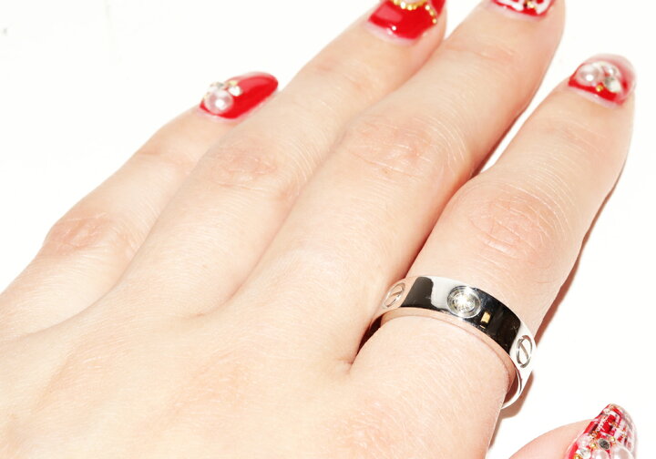 楽天市場】カルティエ 指輪 Pt950 ダイヤ1P(0.07ct) ラブリング B40467  