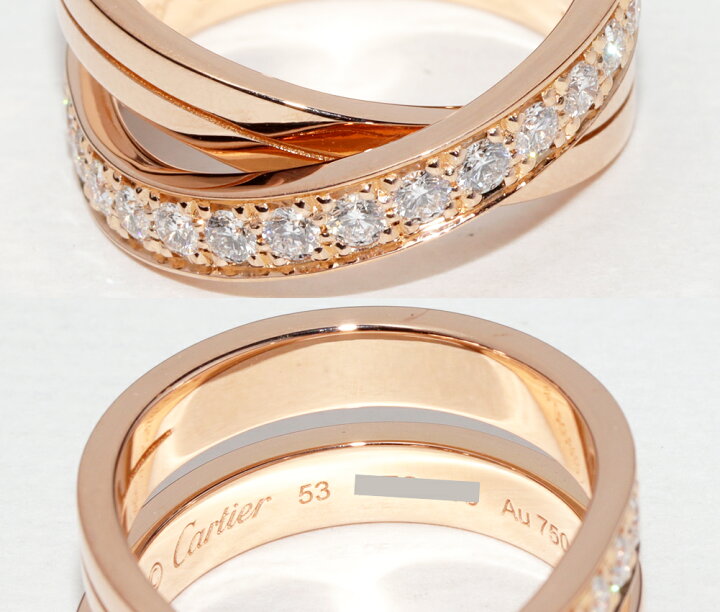 楽天市場】カルティエ 指輪 K18PG ダイヤ18P(0.48ct) エタンセルドゥ 