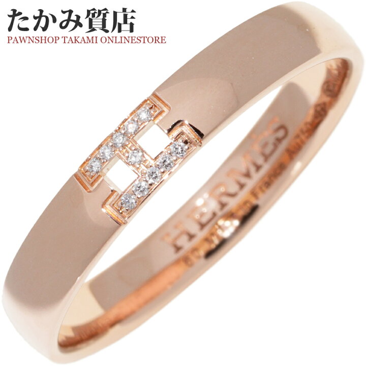 楽天市場】エルメス 指輪 K18PG ダイヤ11P(0.02ct) エヴァー 