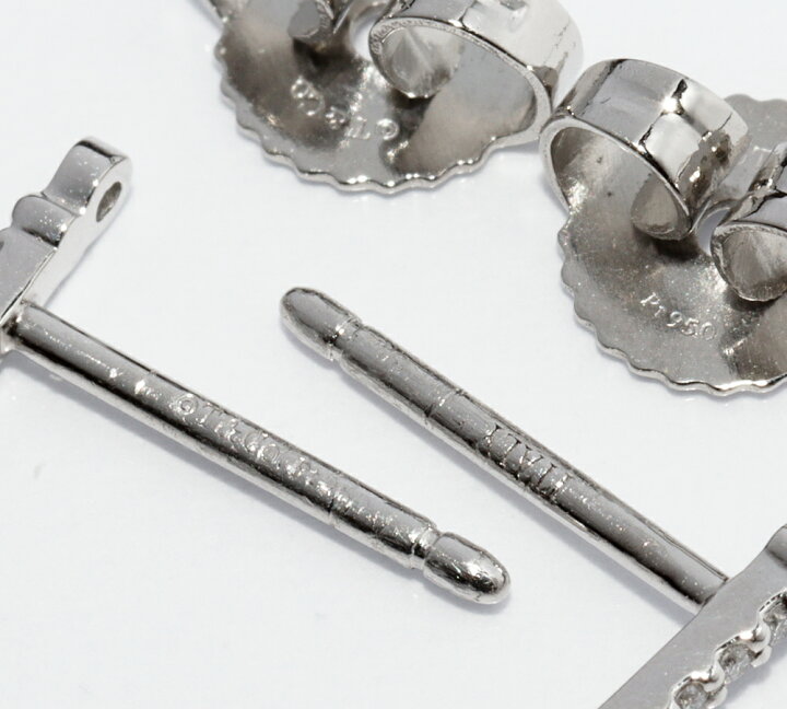 楽天市場】ティファニー ピアス Pt950 ダイヤ0.03ct フルールドリス 