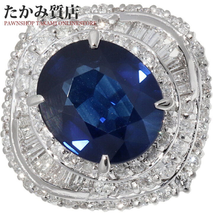 楽天市場】指輪 Pt900 サファイア4.90ct ダイヤ1.30ct 約13.5号 