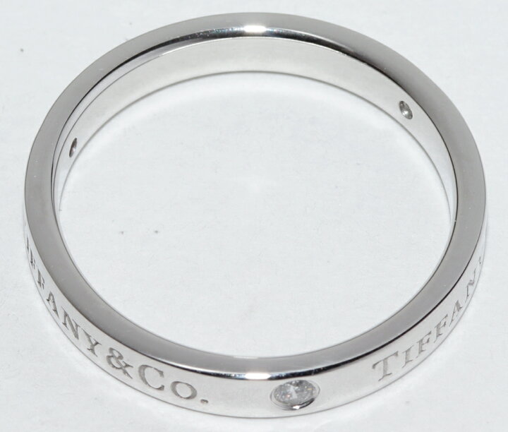 楽天市場】ティファニー 指輪 Pt950 ダイヤ3P(0.07ct) T&CO. バンド 