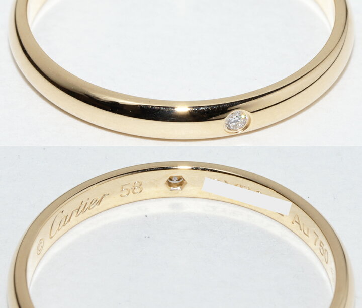 楽天市場】カルティエ 指輪 K18YG ダイヤ1P(0.01ct) クラシック 