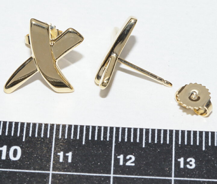 楽天市場】ティファニー ピアス K18YG パロマピカソ キス Xピアス 