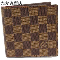 楽天市場】ルイヴィトン ダミエ ポルトフォイユ マルコ 二つ折り財布の通販