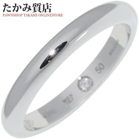 ブルガリ 指輪 Pt950 シークレットダイヤ1P(0.01ct) ローマ アモール ウェディングリング 幅2.5ミリ AN859861 360034 #50(約9.5号)