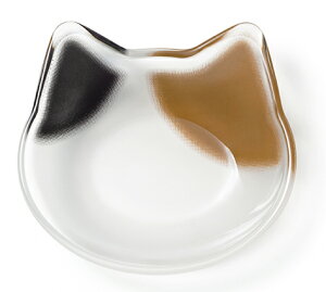 猫 豆皿 coconeco ここねこ 猫柄 猫型 小皿 取り皿 醤油皿 ソース皿 小物置き 猫グッズ プレゼント 化粧箱付き かわいい アデリア 石塚硝子 雑貨 食器 日本製