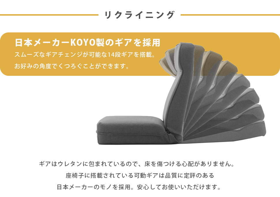 楽天市場】座椅子 コンパクト 頭部リクライニング 和楽チェア 日本製 