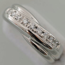 【F80】　Pt960　プラチナ960　ダイヤモンド 0.29ct　デザイン リング 指輪　中古品仕上げ済み　12号