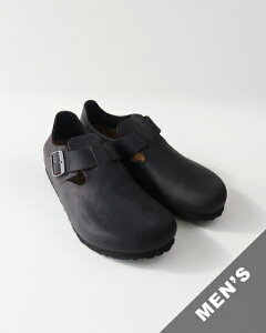 BIRKENSTOCK �r���P���V���g�b�N �V���[�Y �����Y London Oiled Leather - BLACK - MEN'S �����h�� 166541 ��������