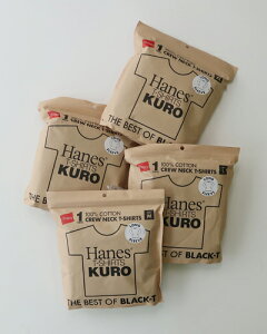 Hanes wCY Jbg\[ Y T-SHIRTS KURO N[lbN OX[uTVc HM4-C201  [։