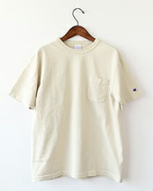 Champion チャンピオン カットソー メンズ t1011 Short Sleeve Pocket T-Shirt - Beige ショートスリーブポケットTシャツ C5-X305 メール便可