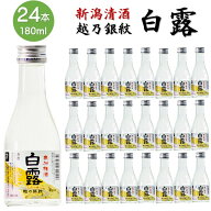【ケース販売】日本酒 越乃銀紋 白露(しらつゆ) 普通酒 180ml×24本 1ケース 日本酒 1合瓶 辛口 お酒 酒 …