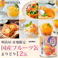 エントリーしてポイント最大12倍！4月10日1時59分まで☆明治屋 日本のめぐみ 産地限定 国産 フルーツ缶詰…
