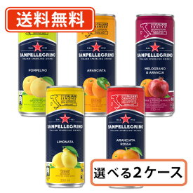 サンペレグリノ スパークリング ドリンク 選べる48缶セット(24缶×2ケースセット) 日仏貿易【送料無料(一部地域を除く)】
