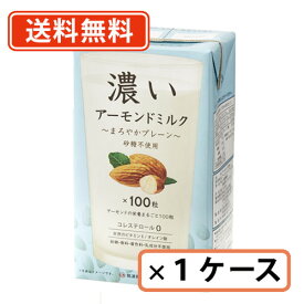 筑波乳業 濃いアーモンドミルク まろやかプレーン 1000mlx12本 砂糖不使用　【送料無料（一部地域除く）】